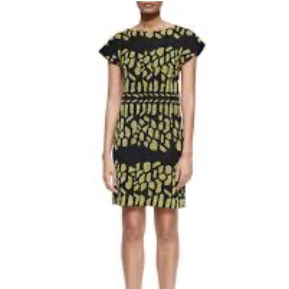 Misook Knit Geometric Sheath Dress XS
